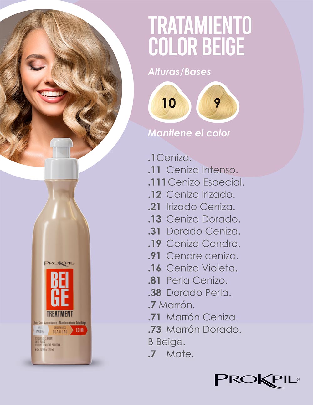 Tratamiento Prokpil Color Beige Matizador 300ml