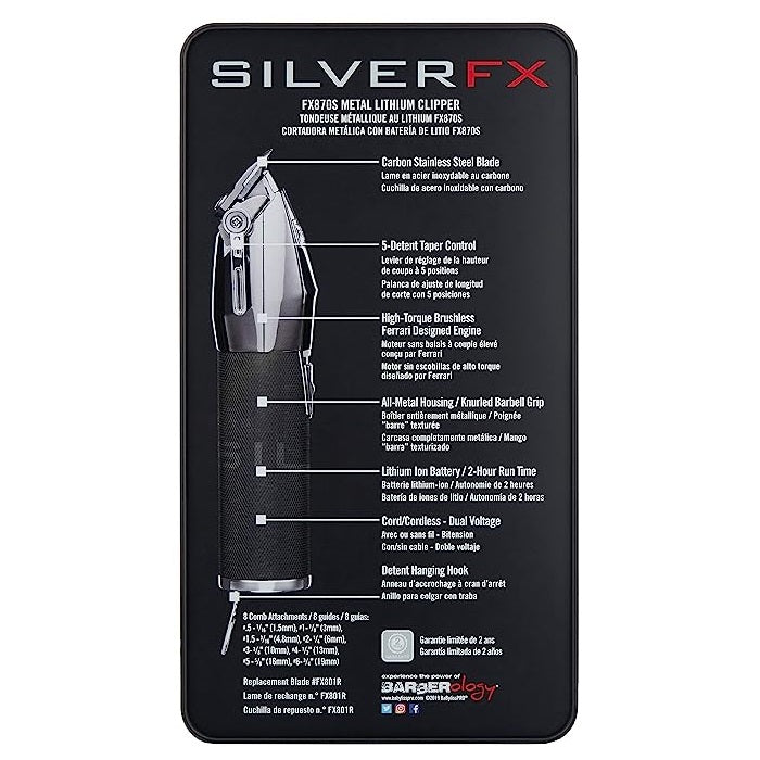 Máquina BabylissPro Clipper B870SUZ Silver