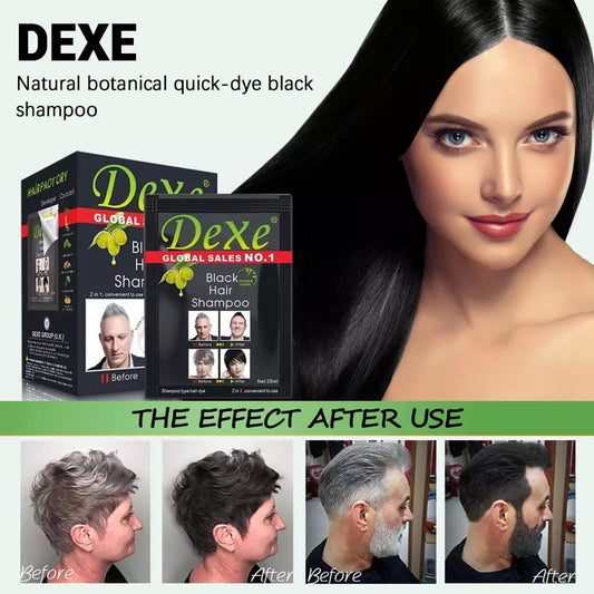 Shampo Dexe Tinte Orgánico Instantáneo Cubre Canas 10 Piezas