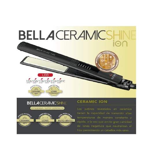 Plancha Gama Bella Ceramic Shine LED
