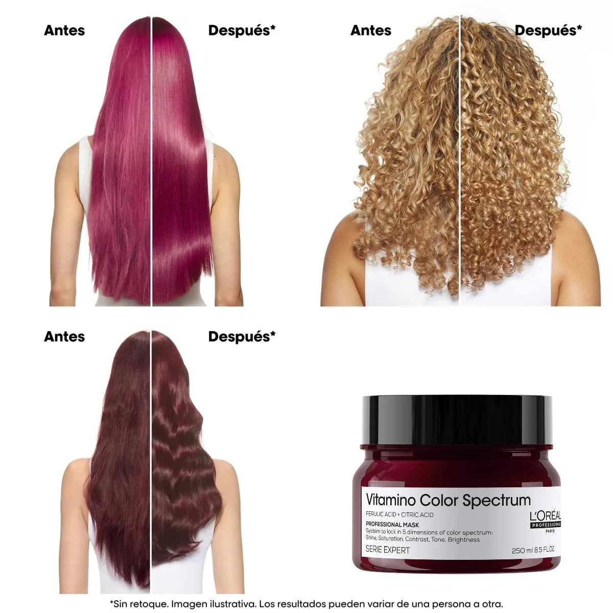 Máscara Loreal Vitamino Color Spectrum 250ml