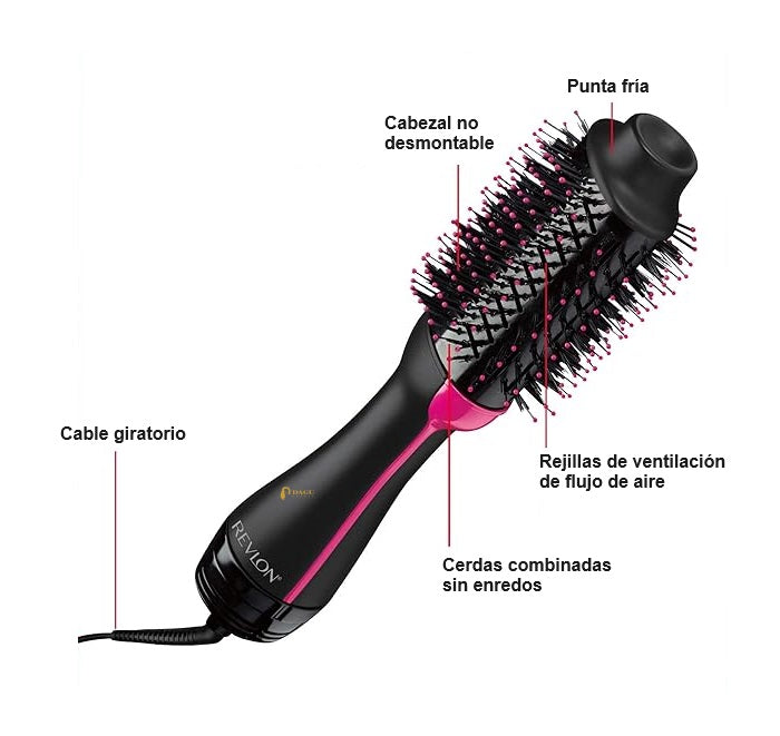 Cepillo Secador Voluminizador One Step Rosa