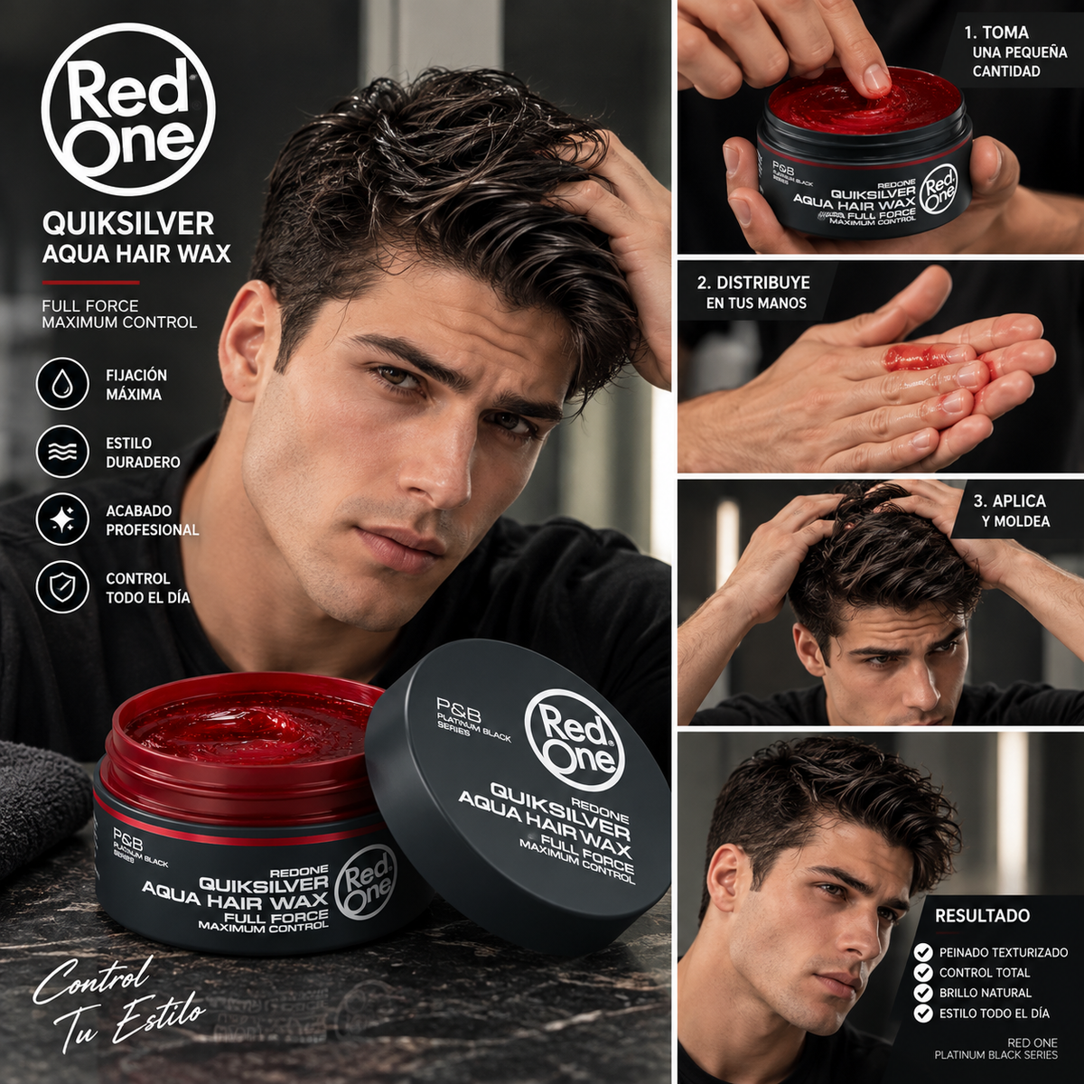 Cera Red One Fijación Fuerte Silver 150ml