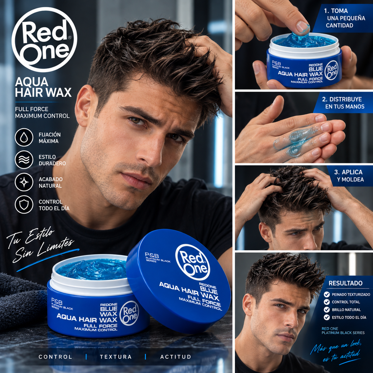 Cera Red One Fijación Fuerte Blue 150ml
