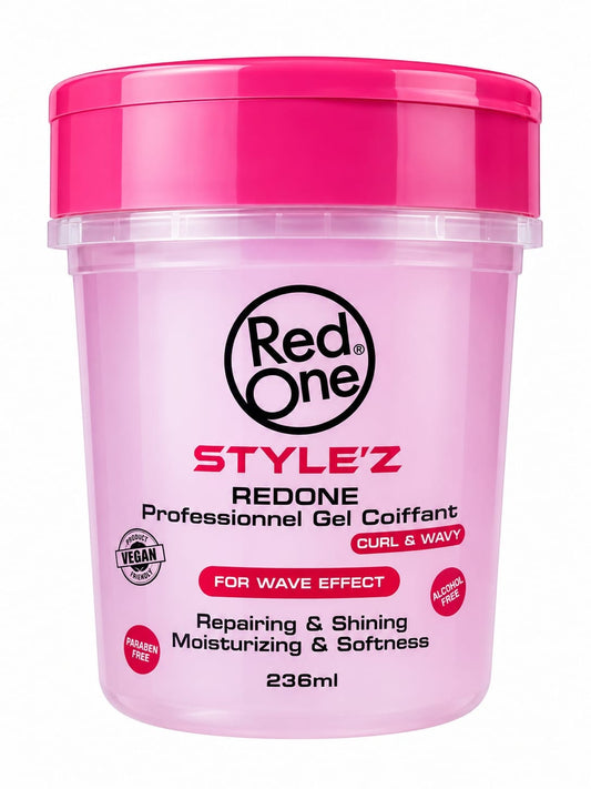 Gel Red One Para Rizos Y Ondulado Pink 236ml