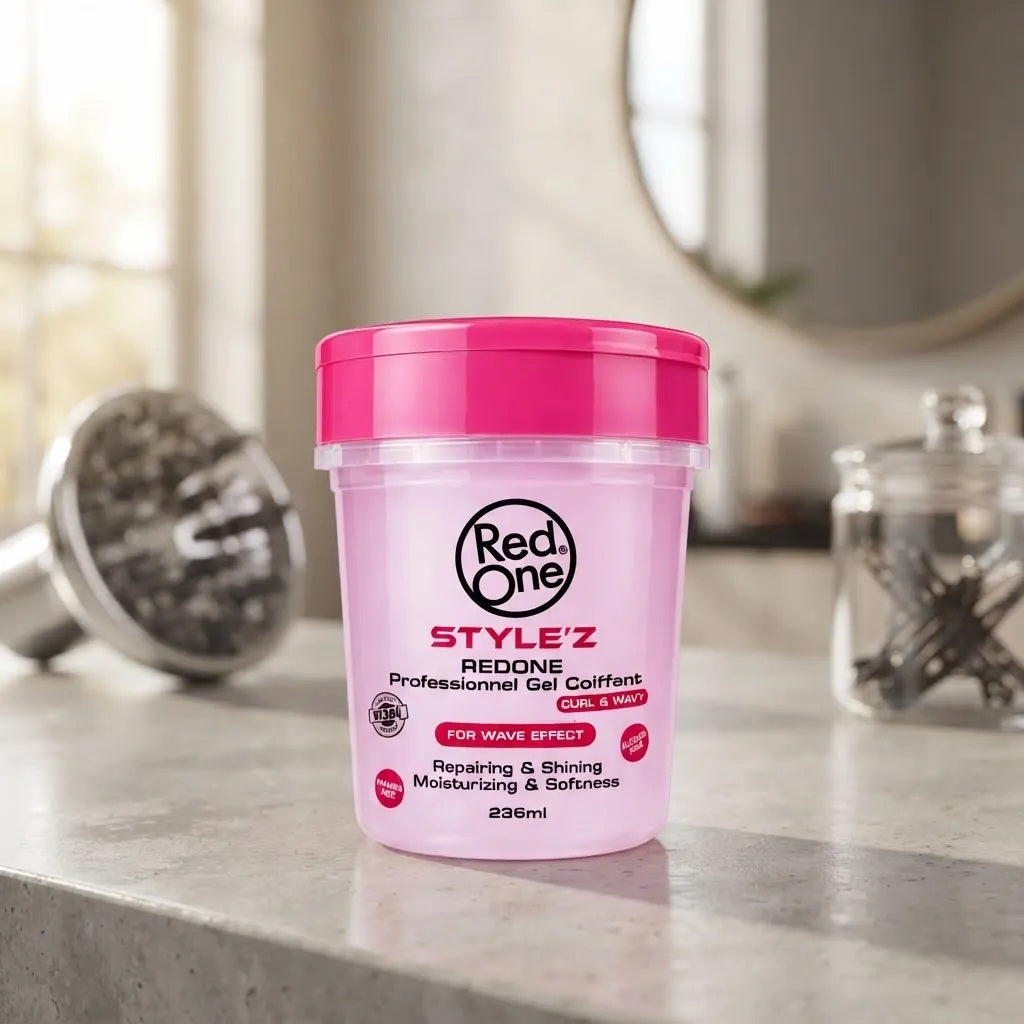 Gel Red One Para Rizos Y Ondulado Pink 236ml