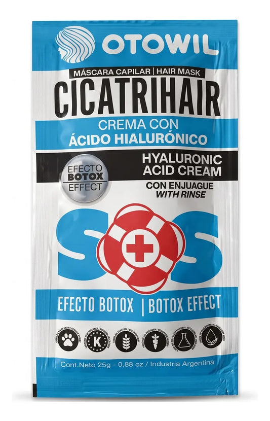 Máscara Otowil Cicatrihair SOS Keratina y Ácido Hialuronico Sobre 25gr