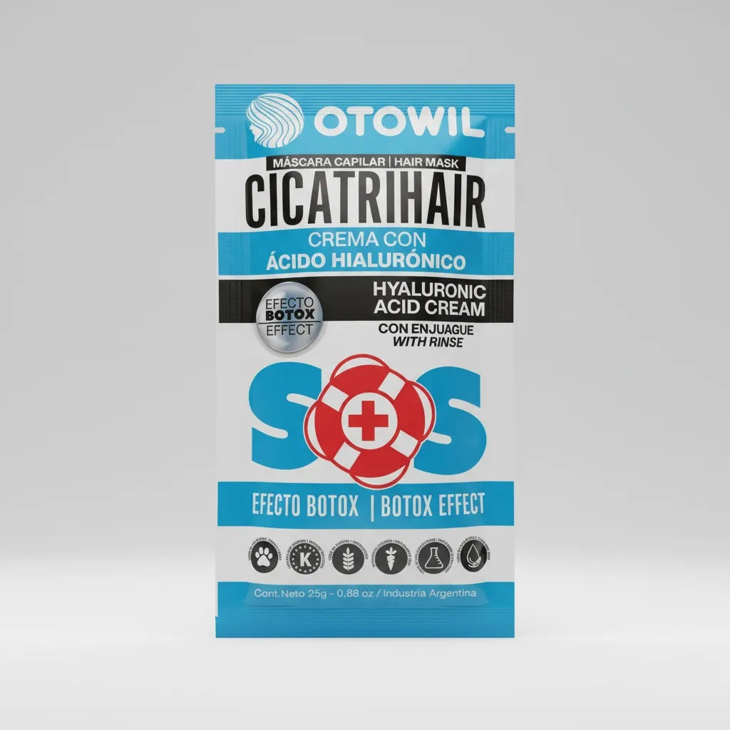 Máscara Otowil Cicatrihair SOS Keratina y Ácido Hialuronico Sobre 25gr