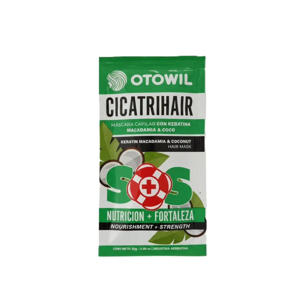 Máscara Otowil Cicatrihair SOS Keratina y Macadamia Sobre 25gr
