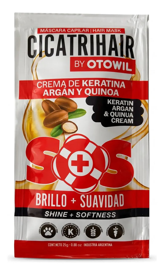 Máscara Otowil Cicatrihair SOS Keratina y Argan Sobre 25gr