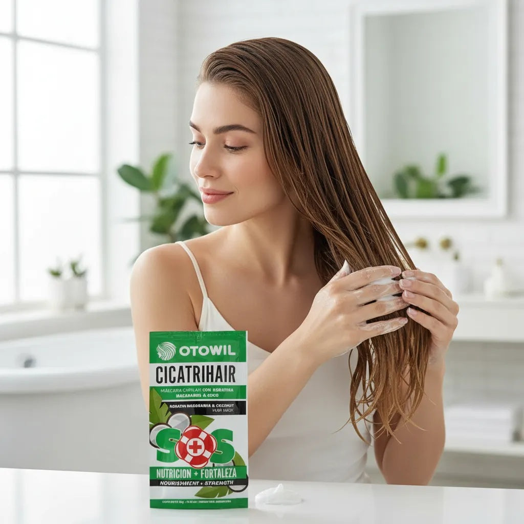 Máscara Otowil Cicatrihair SOS Keratina y Macadamia Sobre 25gr