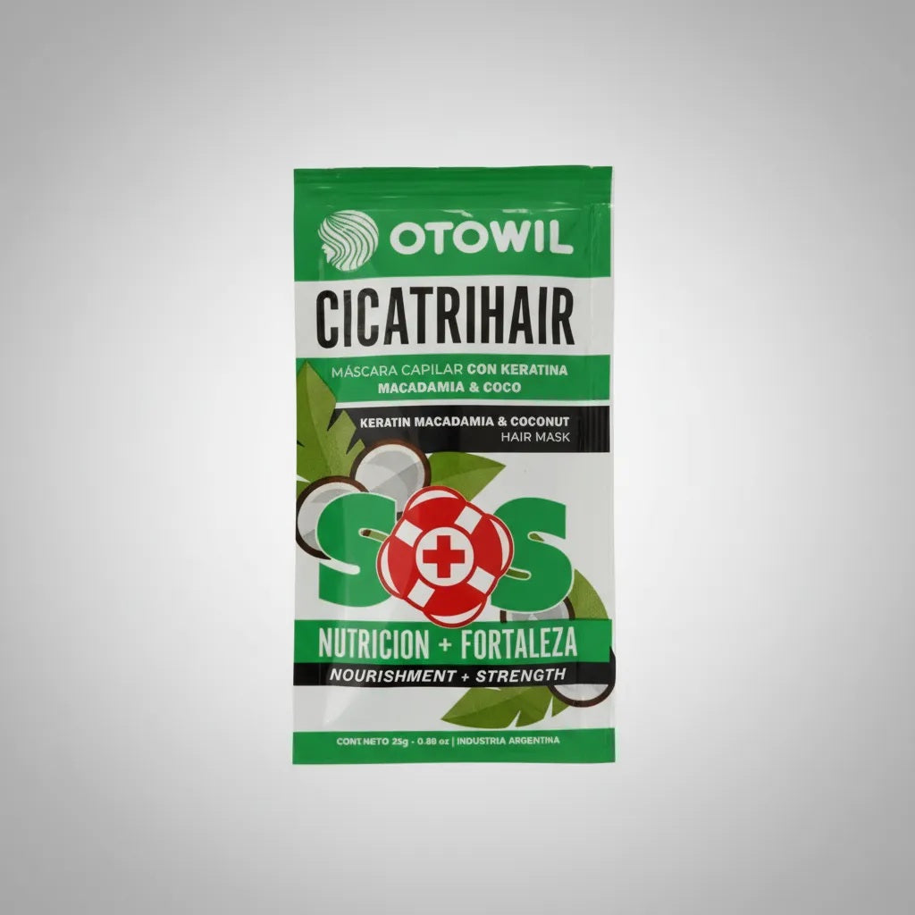 Máscara Otowil Cicatrihair SOS Keratina y Macadamia Sobre 25gr