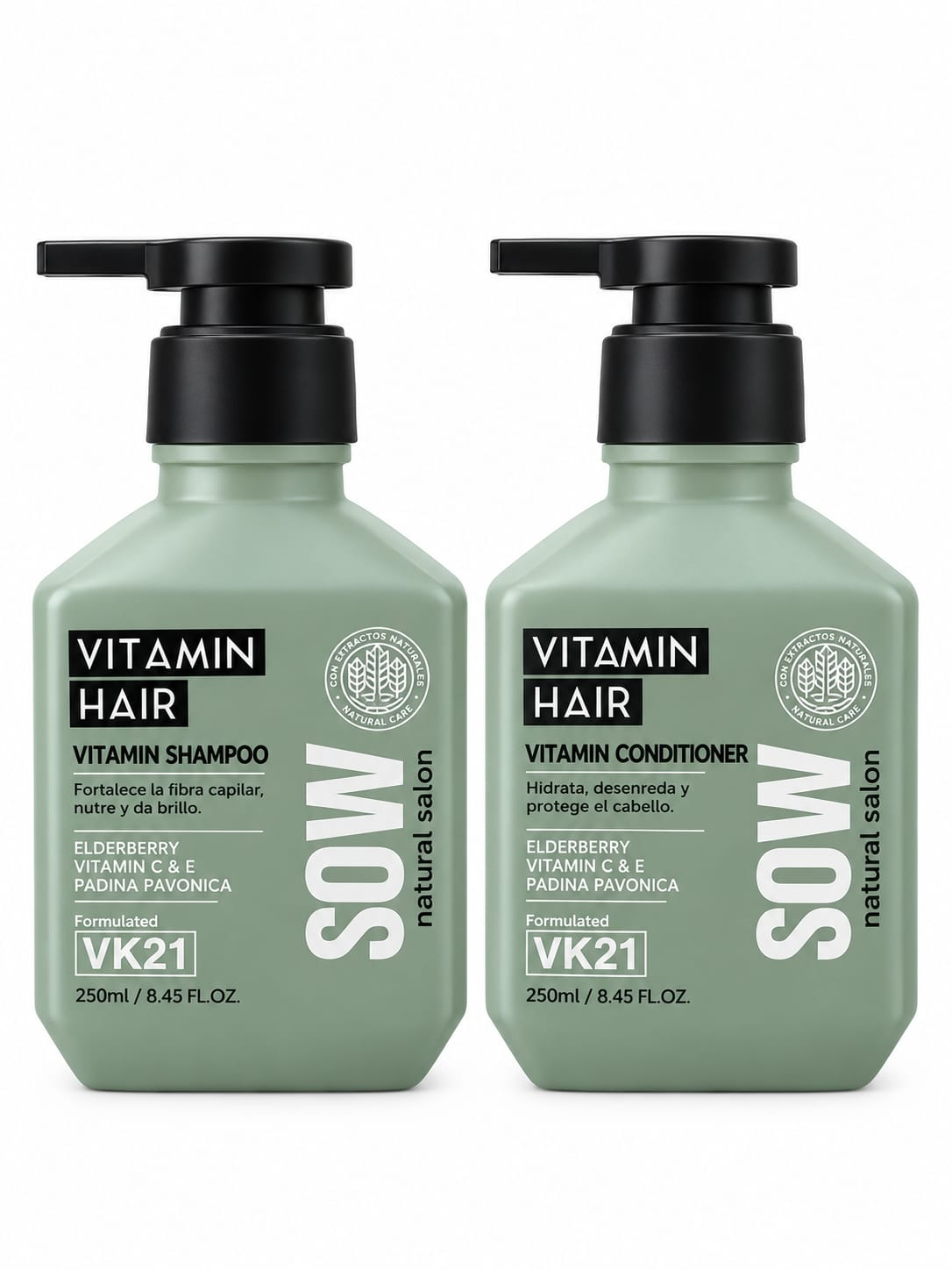 Pack Sow Acondicionador 250ml + Shampoo 250ml Vitamin Hair
