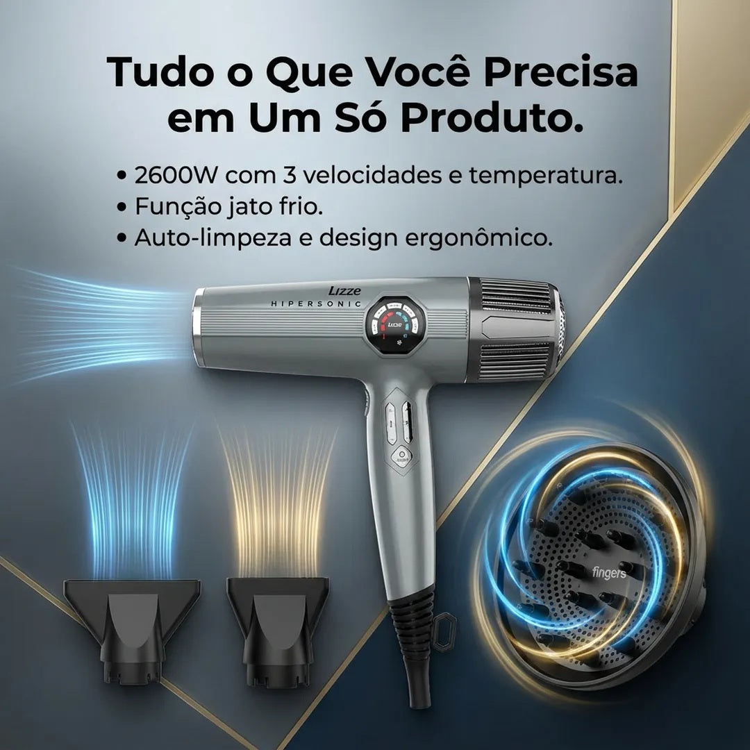 Secador Lizze Hiper Sonic 2600 Watts