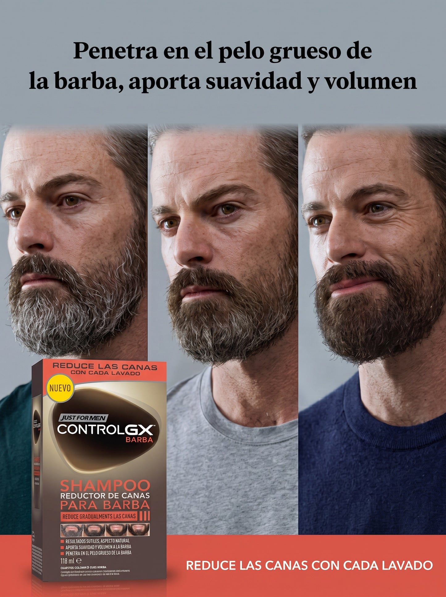 Shampoo JFM Control De Canas Gx Para Barba