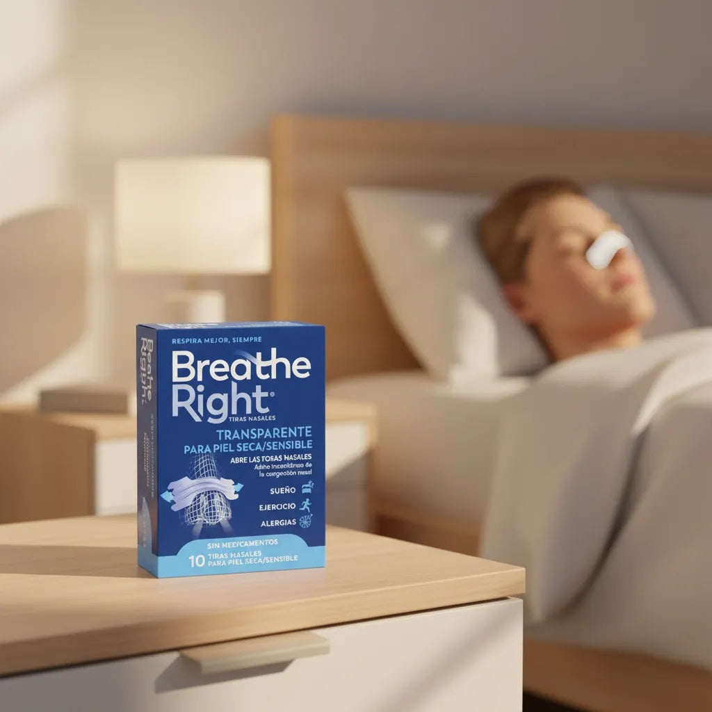 Tiras Nasales Breathe Right Piel Seca 10 unidades