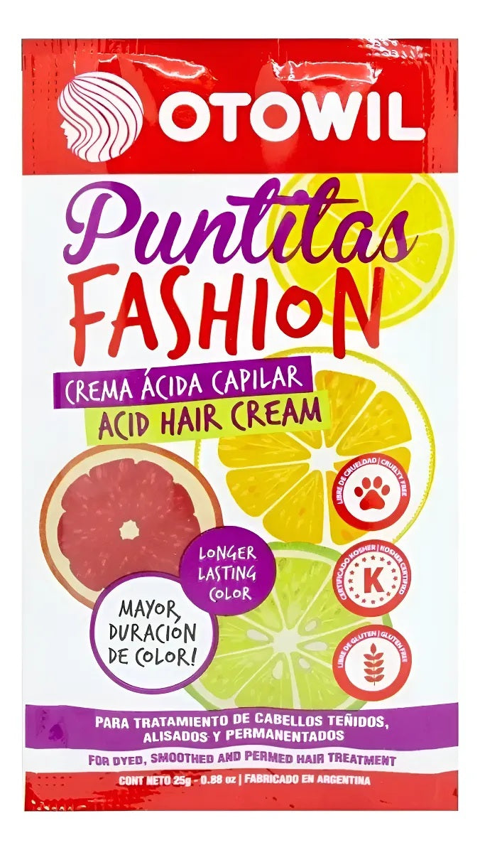Tratamiento Otowil Puntitas Fashion Crema Ácida Sobre 25gr