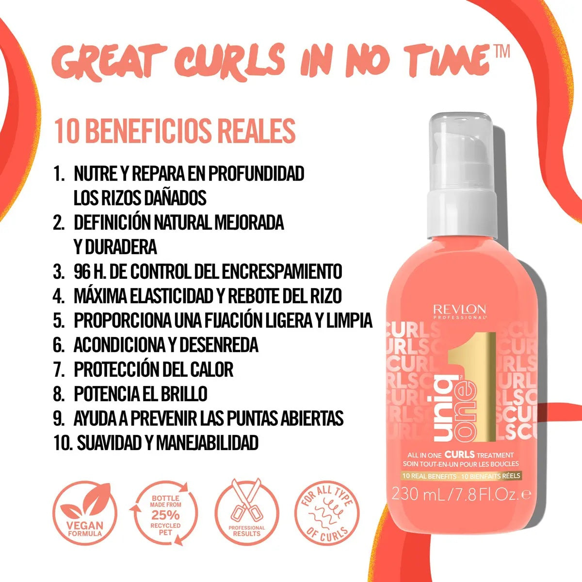 Tratamiento Revlon Uniq One Rizos 230ml