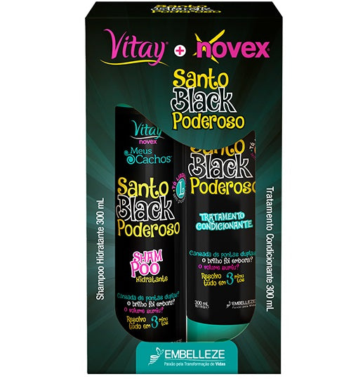 Kit Shampoo y Acondicionador Santo Black 2x300ml